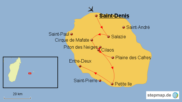 Karte zum Reiseziel