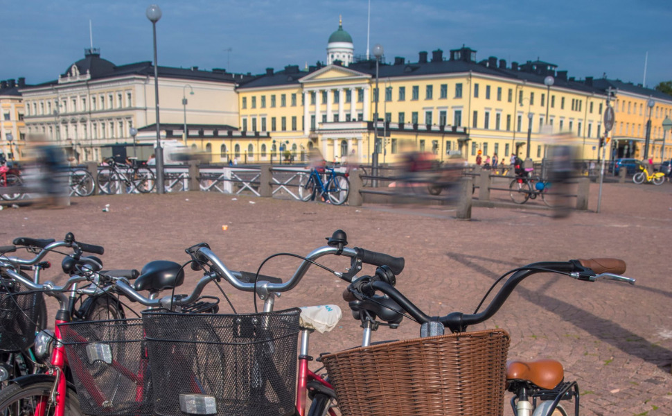 Mit dem Fahrrad in Helsinki